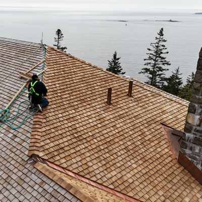 Brown roof under construction close up. Brown roof under construction close up.