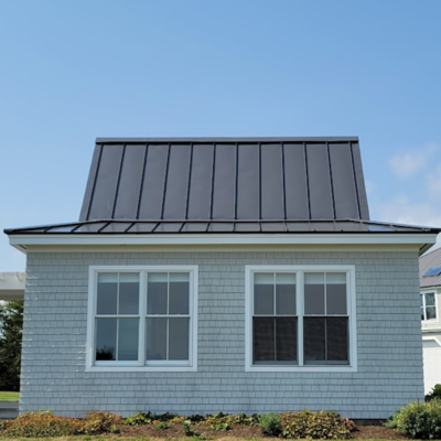 Garage with vertical roof. Garage with vertical roof.