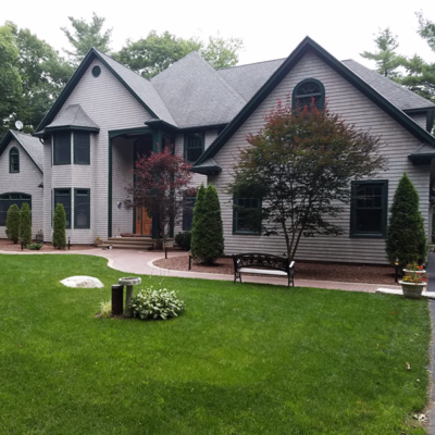 Gray mansion in the woods Gray mansion in the woods