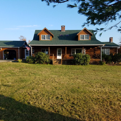 House with green roof. House with green roof.