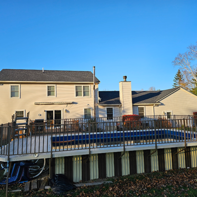 House with pool. House with pool.