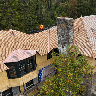 Side view of house under construction. Side view of house under construction.